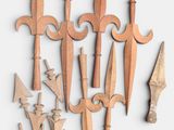 a lot of different types of wooden tools on the table