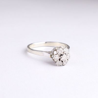 Bague Unisexe En Or 18K Avec Diamant - Taille 63/64, Occasion En Parfait état