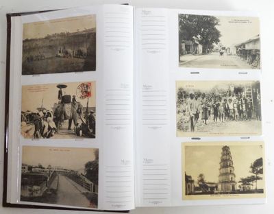 an open book with pictures of people on the pages