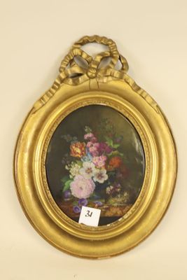 a picture of a picture of flowers in a vase on the wall