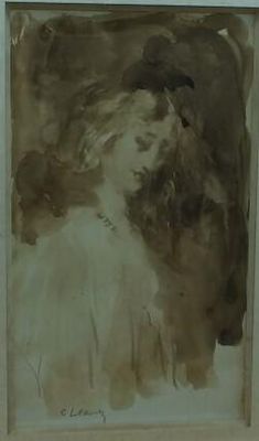 portrait d'une femme en robe blanche dans un cadre blanc