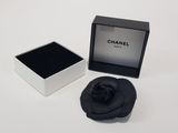 chanel black rose brooch in a gift box