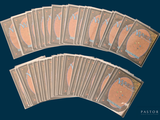 a lot of cards that are sitting on a table