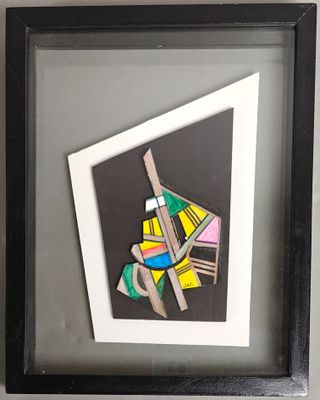 la photo d'une œuvre d'art encadrée