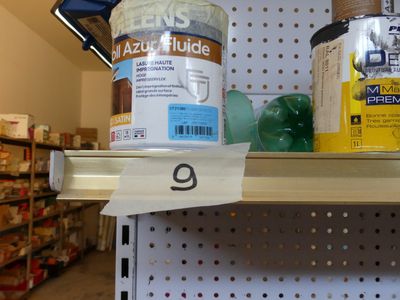 a shelf that has various items on it in a store