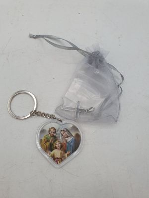 a picture of a keychain with a picture of jesus on it