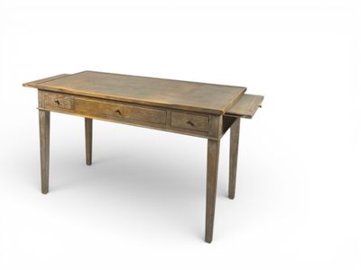 Travail moderne Table bureau en chêne patiné et cérusé ouvra…