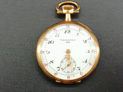 LIP - Montre de poche en or jaune 18 carats 750°/°°.