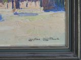 a picture of a painting of a street in a city