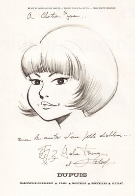 une image représentant le dessin d'une femme aux cheveux courts