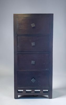 an image of a tall chest of drawers against a white background