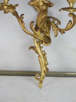PAIRE D'APPLIQUES à trois bras de lumière en bronze ciselé e… (photo 5)