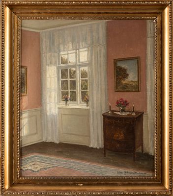 Wiliam HENRIKSEN (1880-1964) Intérieur à la commode