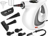 a close up of a vacuum cleaner and accessories on a white background