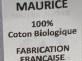the label on the back of a bottle of water that says maurice