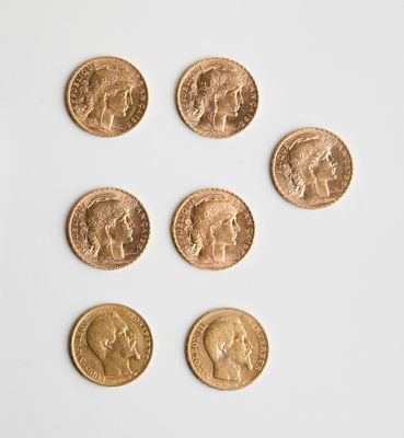 14 20 F or NIII et Coq x 7 soit 45 g