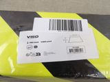 a close up of a yellow and black box with a barcode on it