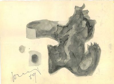un dessin représentant une feuille de papier sur laquelle est dessiné un chien