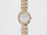 a close up of a woman ' s wrist watch on a white background