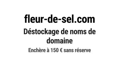 Nom de domaine fleur-de-sel.com.