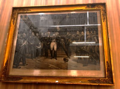 Grande gravure encadrée représentant Napoléon III 80 X 105, …