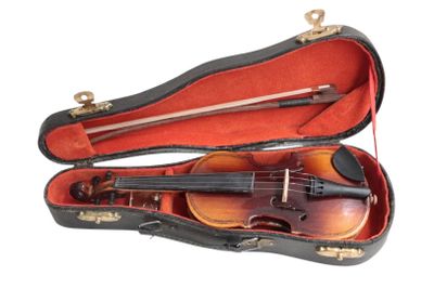 a violin in a case with a bow in it