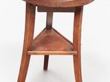 an image of a small wooden table with a wooden top