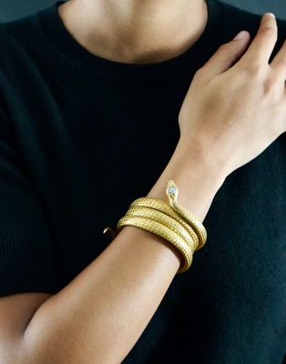 Très élégant bracelet serpent, en or jaune 18K 750 millièmes…