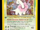 a pokemon card with a picture of a white horse on it