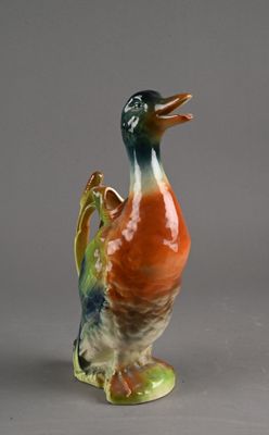 SAINT CLEMENT Pichet en céramique en forme de col vert H.