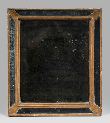 a painting of a black and gold frame with a black background
