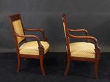 a pair of antique chairs with yellow upholstered upholstered upholstered upholstered upholstered upholstered upholstered