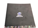 an image of a black folder with a logo on it