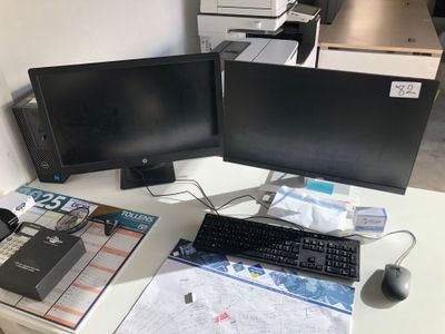 Ordinateur Dell Optiplex 3000 avec 2 écrans plats HP, clavie… - Photo 1