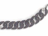 a close up of a bracelet on a white background