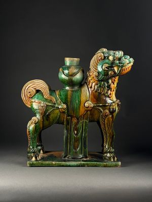 an image of a statue of a horse with a man riding on it