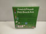 a green box with a picture of a dog and a cat on it