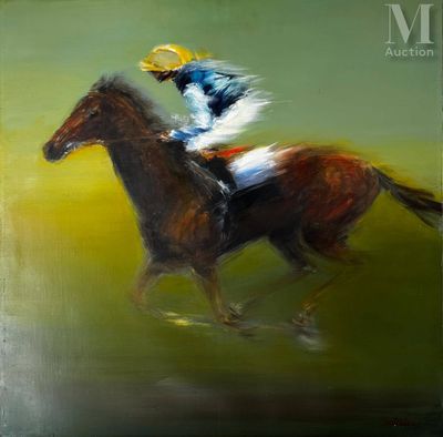 Pierre DOUTRELEAU (1938-) Cavalier