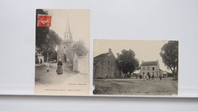Environs de Mainsat : La Serre-Bussière-Vieille. Lot de 2cpa : Pl...