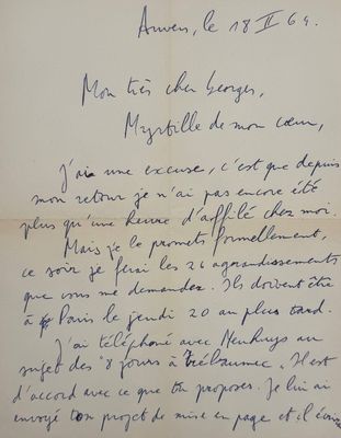 an old handwritten letter from a man who is holding a piece of paper with writing on it