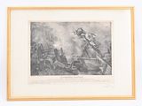 two framed prints of a man riding a horse and a woman riding a horse