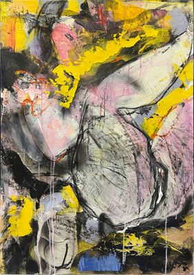 une image représentant un tableau d'une femme vêtue d'une robe jaune et noire