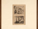 an image of a drawing of a man and a woman sitting under a tree