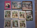 de nombreuses photos de personnes et d'animaux sur la table