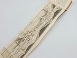 an old newspaper with a drawing of a woman in a dress