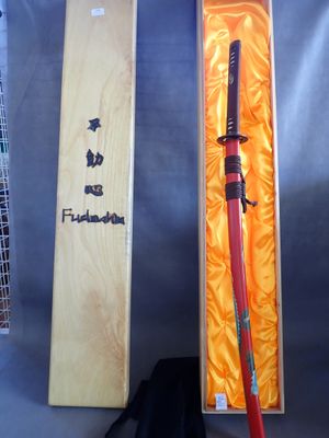 JAPON, sabre à fourreau à décor de phénix, lame personnalisée, L. tota