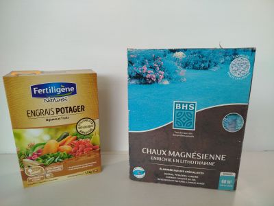 Lot de 2 - FERTILIGENE ET BHS - Engrais potager et Chaux mag…