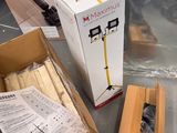 a lot of boxes of musical equipment on a table