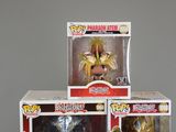 two boxes of dragon ball action figures are stacked on top of each other
