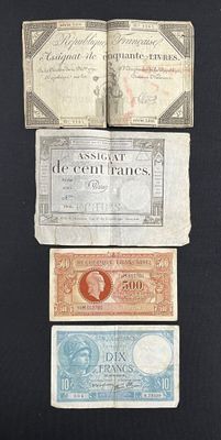[Numismatique]. [France]. LOT comprenant : assignat de cent …